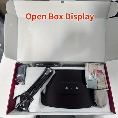 Adjustable Red and Near-Infrared LED Panel Lamp with 660nm and 850nm Light, Floor Stand and 30-Minute Timer