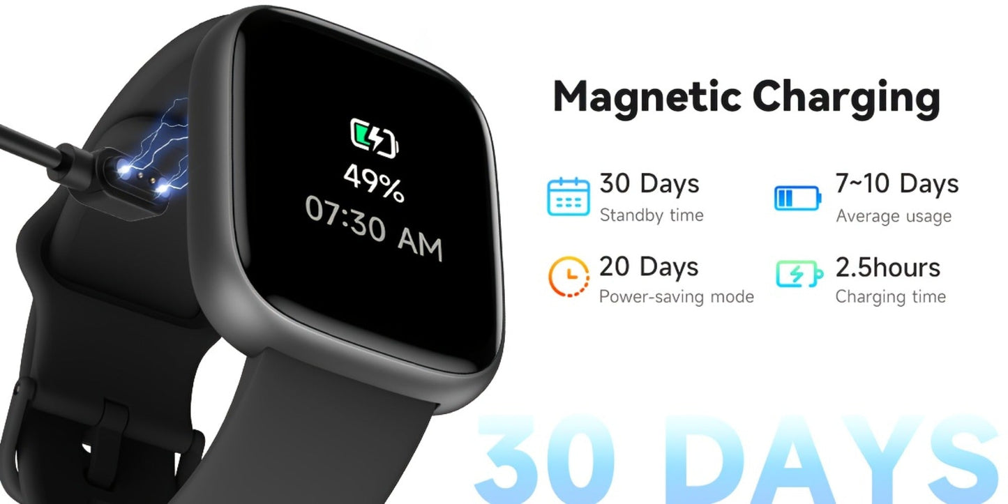 Smartwatch Alexa Built-in 1.83" HD – Wireless Calling, 100+ Sport Modes, Heart Rate, SpO2 and Sleep Readouts, Optional Woven