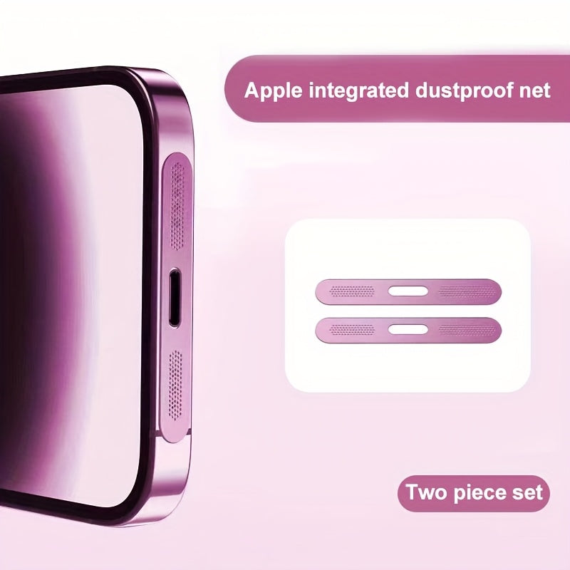 Metal Speaker Dust Mesh for iPhone 2-Pack – Anti-Dust Cover Sticker, Dustproof Mesh Net for Speaker & Earpiece, Multiple Colors
