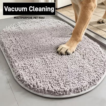 Chenille Dog Door Mat Super Muddy Paws Pet Rug Gingham Entryway Mat Indoor Outdoor Multiple Sizes & Colors