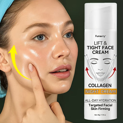 Snail Mucin Collagen Night Cream Firming Lifting Tightening Hydrating Moisturizing Anti-Aging Face Cream Soft Elastic Skin All Skin Types
