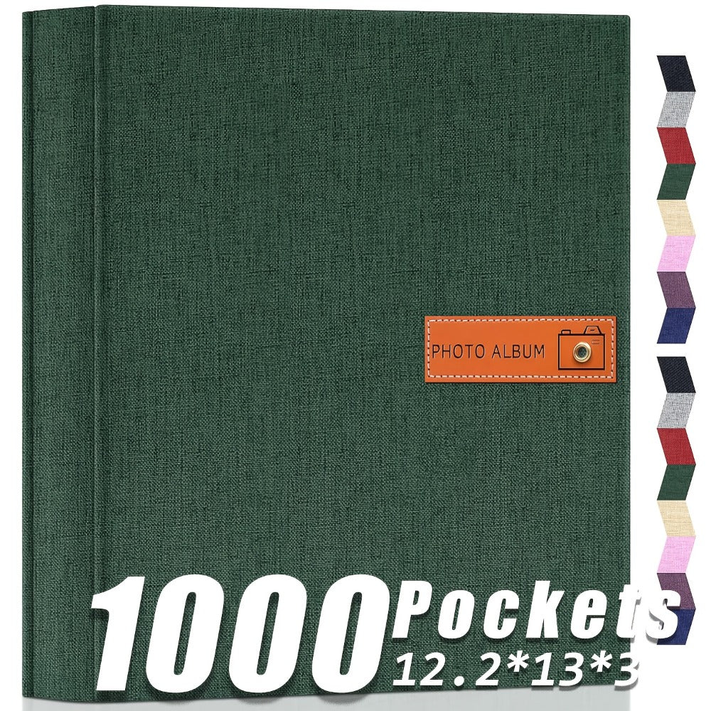 Photo Album 4x6 200 & 1000 Pockets with Label – Linen Hardcover Memory Book for Wedding, Baby, Travel, Anniversary