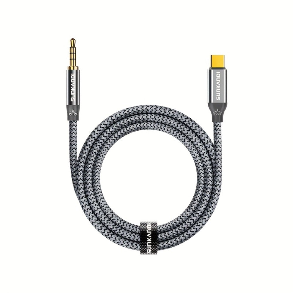 USB C to 3.5mm Audio Adapter with DAC Chip | SUNKANDI TRRS Headphone Jack Converter for iPhone 15 16 Galaxy S24 S23 iPad MacBook & All USB-C
