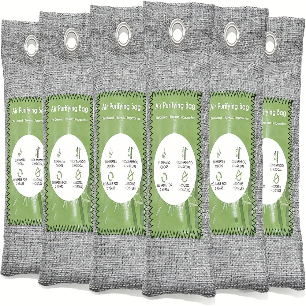Bamboo Charcoal Air Purifying Bags Odor Absorber & Moisture Absorber Natural Activated for Entryways, Bedrooms and Living Spaces