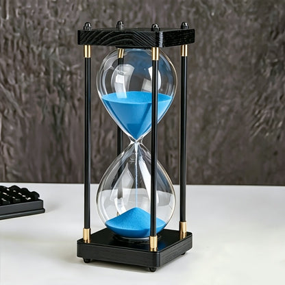 Hourglass Timer 60 Minute Wooden Sand Timer Decorative Glass – Vintage Home Decor for Kitchen, Office & Bedroom | Great Gift for Birthday