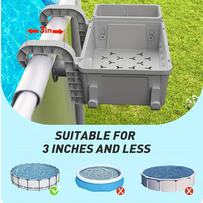 Pool Storage Basket | Hanging Poolside Organizer Towel Toy Beverage
