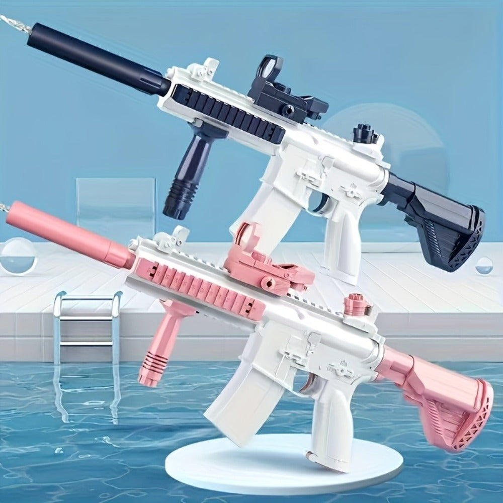 Continuous-Fire Water Gun for Kids & Adults, High- Long-Range Squirt Blaster for Summer Beach Pool Backyard Outdoor Play