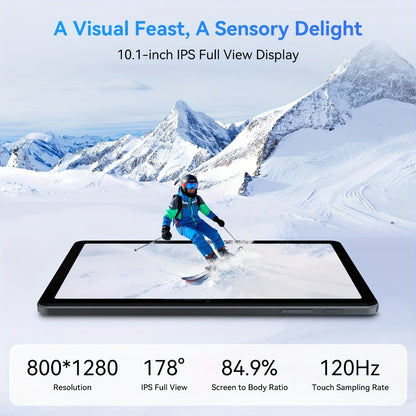 2-in-1 Tablet with Keyboard Android 15, 10.1 Inch 8GB RAM 128GB ROM 8000mAh Battery, 5G WiFi 16MP+5MP Dual Camera FHD IPS Display