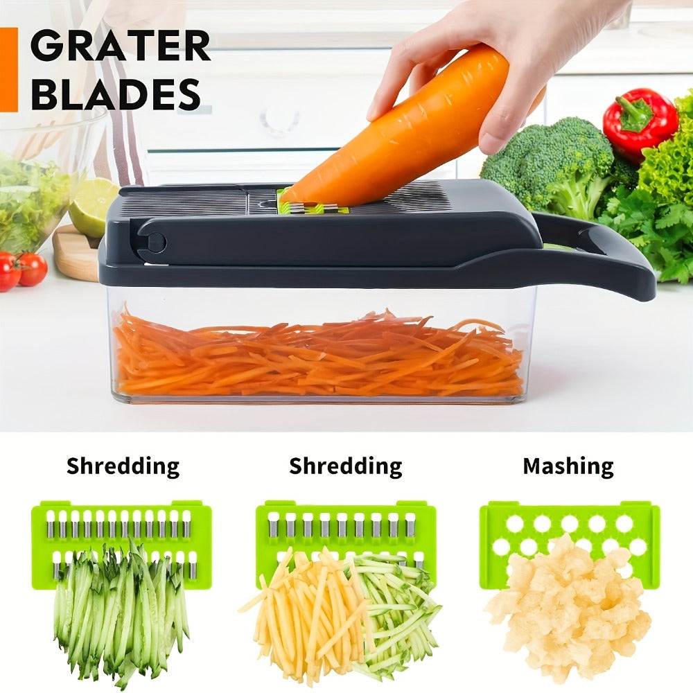 Vegetable Chopper 16-in-1 Multifunctional Food Chopper Slicer & Dicer for Bath Time, Home Spa and Personal Care