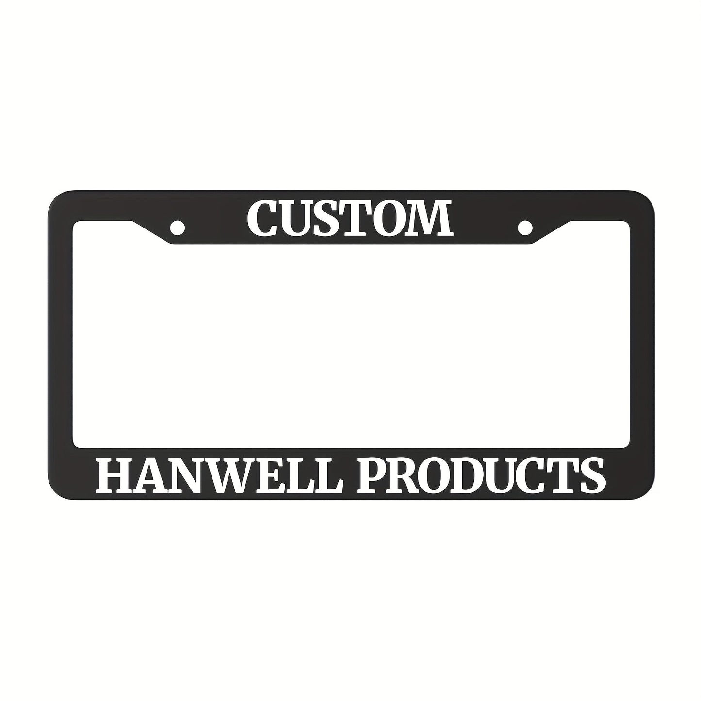Custom License Plate Frame – 6 Font Styles, Heavy-Duty Weather-Resistant Car Tag Holder, Personalized Front & Rear License Plate Border