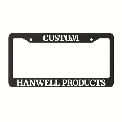 Custom License Plate Frame – 6 Font Styles, Heavy-Duty Weather-Resistant Car Tag Holder, Personalized Front & Rear License Plate Border