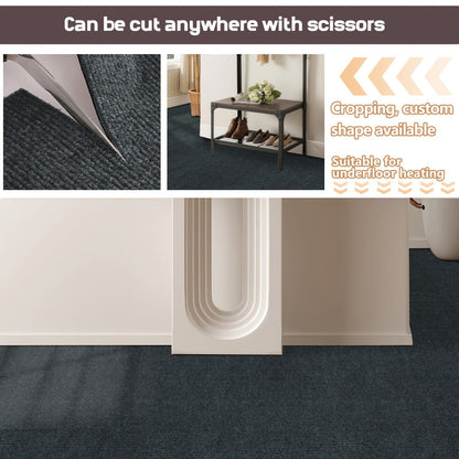 Solid-Color Stair and Hallway Runner, 23.62 in Wide with Five Colors and Up to Four Lengths