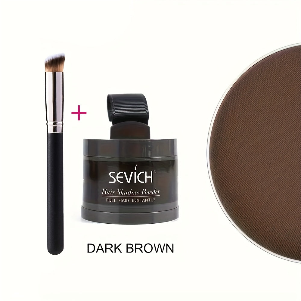 Thinning Hair Root Coverage Powder with Brush, Instant Hairline Concealer Natural Shadow Effect