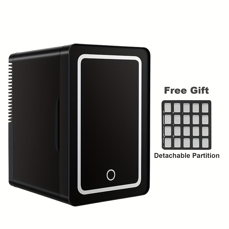 Mini Fridge 1.59 Gal 9-Can - AC/DC Portable Cooler & Heater, Silent Thermoelectric Refrigerator for Skincare