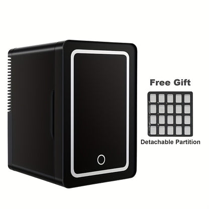 Mini Fridge 1.59 Gal 9-Can - AC/DC Portable Cooler & Heater, Silent Thermoelectric Refrigerator for Skincare