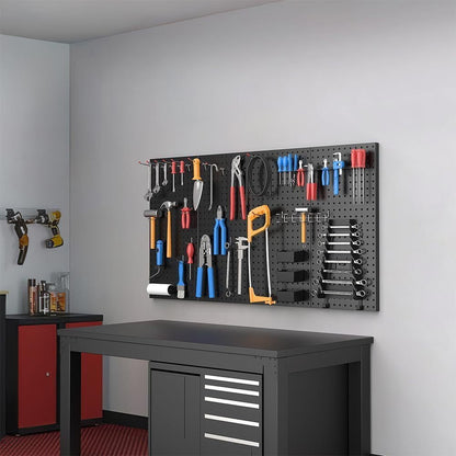 Metal Pegboard Wall Panels Garage Tool Storage Organizer Steel Peg Board Wall Mounted Workshop Shed Craft Room 2 Pack 4 Pack