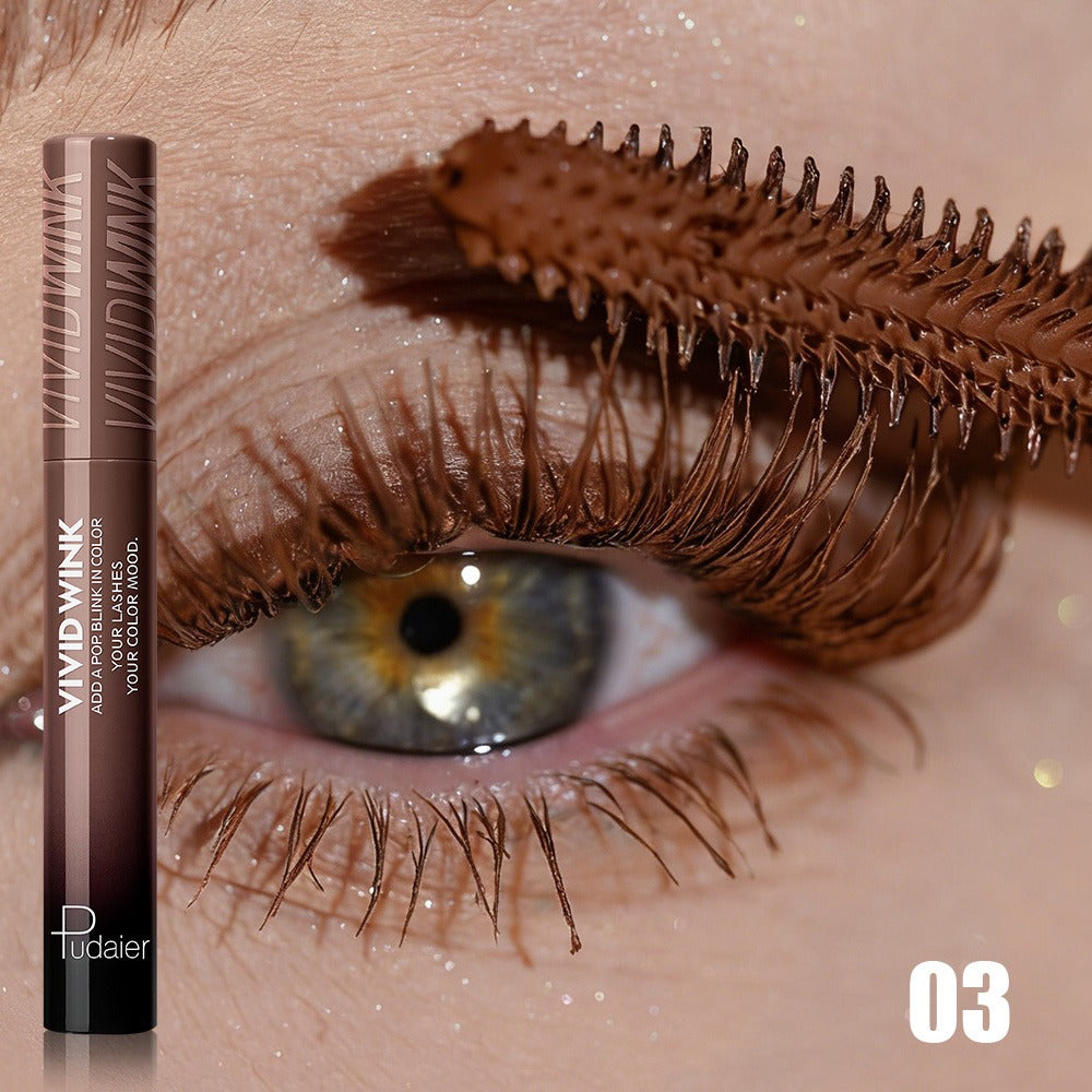 Colored Mascara in Five Numbered Shades with Slim Color-Coordinated Tubes and Integrated Comb-Style Wands