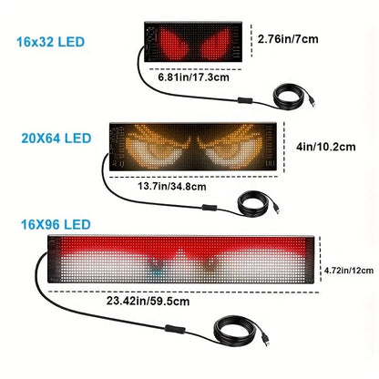LED Scrolling Sign App Controlled Flexible LED Matrix Display Panel Programmable Animated for Entryways, Bedrooms and Living Spaces