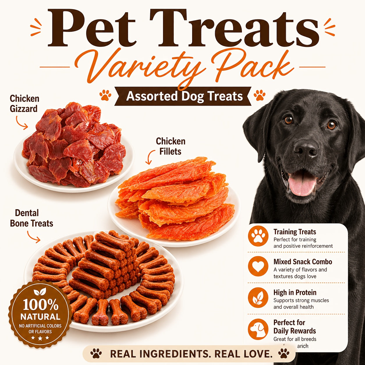 Duck Jerky Chicken Freeze-Dried Dog Treats Sharing Pack Soft Chewy Healthy Digestible Training Reward Snacks for Small Medium Large Dogs