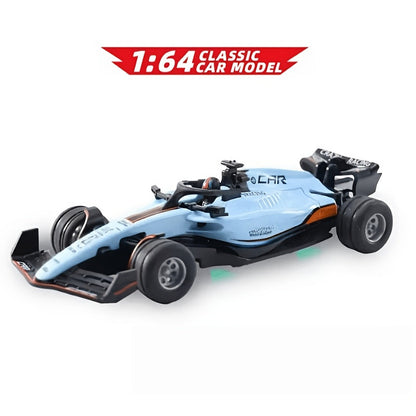 Mini RC Racing Car 1:64 Scale 2.4G Alloy Die-Cast 4WD Drift Toy Car with Lights & Adjustable Speed
