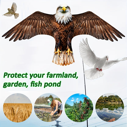 Bird, Eagle Kite Reflective Strips Garden Farm Crop Outdoor for Garden, Patio and Yard Use