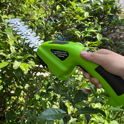 Cordless Hedge Trimmer 2-in-1, USB-C Rechargeable Electric Grass Shear with Interchangeable Blades