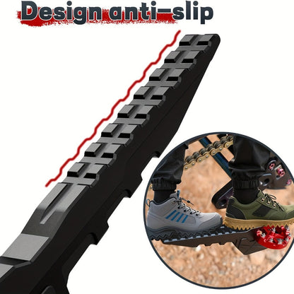 Motorcycle Foot Peg Extensions Adjustable 38-55mm – Universal Metal Footrest Passenger Pegs for Dirt Bike & Off-Road Vehicles, Black