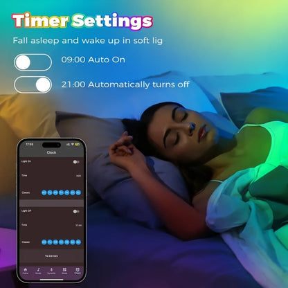 RGB LED Strip Light Kit in 50ft to 260ft Lengths with Color Modes, Dimming and 44-Key Remote