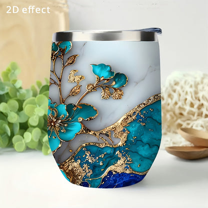 Insulated Stainless Steel Travel Mug with Leak-Proof Lid, Double-Walled Vacuum Tumbler Reusable Coffee Cup for Hot & Cold Drinks