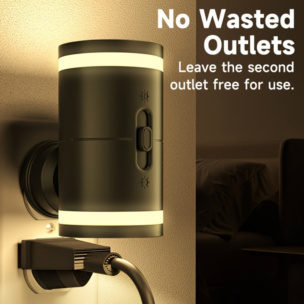 LED Night Light Plug In Dusk to Dawn Sensor, 5-120LM Adjustable Brightness, 3 Color Temperatures