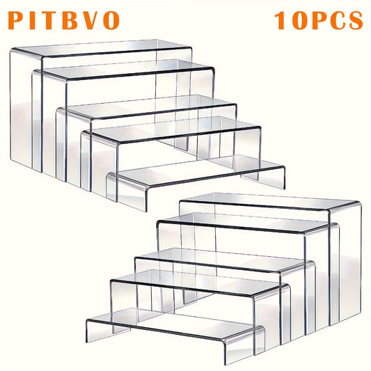 Acrylic Display Risers Clear Transparent Stands for Funko Pop Figures, Cupcakes, Jewelry, Perfume Bottles
