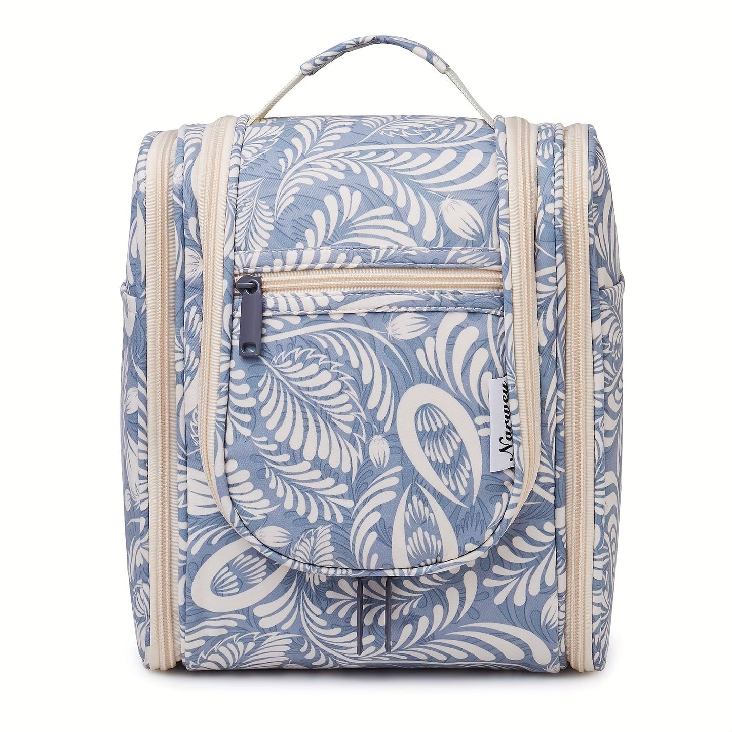 Toiletry Bag Hanging Large-Capacity Makeup Organizer with Hook, Multiple Compartments and 16 Print Options