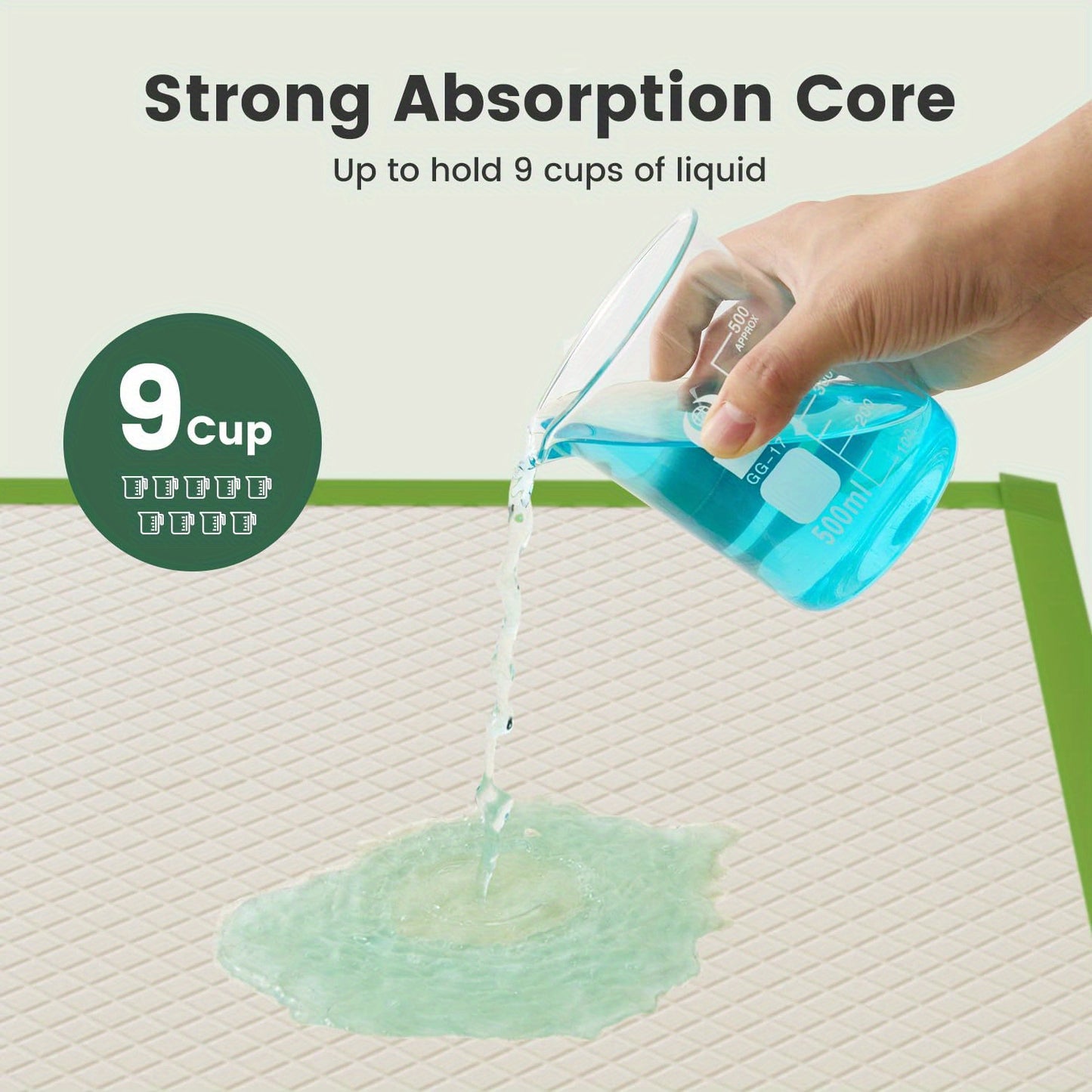 Puppy Pee Pads Jumbo Extra Large for Big Dogs – 6-Layer Heavy Duty Leakproof & Odor Control, Quick-Dry Super Absorbent Training Pads
