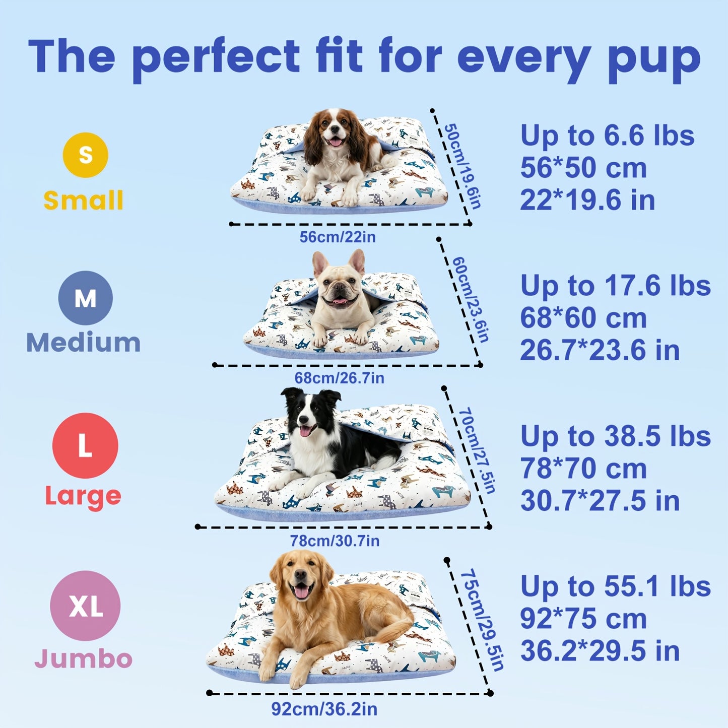 Breathable Washable Dog Bed Mattress – All-Season Pet Mat with Removable Cover & Non-Slip Bottom