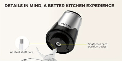 Mini Electric Food Processor 450W with 2 Bowls & 4 Bi-Level Blades, Meat Grinder & Vegetable Chopper for Baby Food