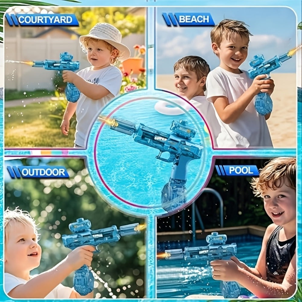 Rechargeable Transforming Electric Water Blaster with LED Muzzle Light and Blue or Blue Spec2 Option