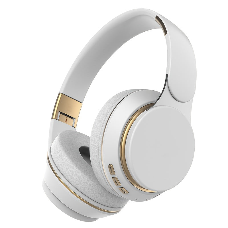 Foldable Wireless Over-Ear Headphones with FM Radio, TF Card Playback, 3.5mm AUX, Microphone and Six Colors