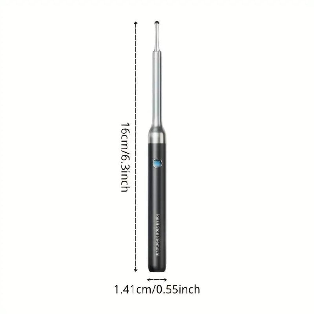 Tonsil Stone Remover with Camera 1080P HD Visual Oral Care Kit - 6 LED Lights, 5 Stainless Steel Tips