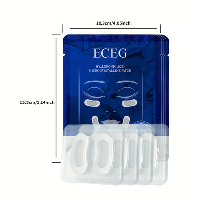 Hyaluronic Acid Microneedle Eye Patches Dissolving Under Eye Nasolabial Fold Anti-Wrinkle Overnight Skin Care Treatment 6 Pairs 3 Boxes