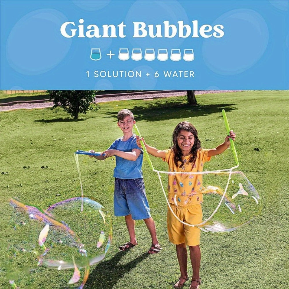 64oz Bubble Solution Refill 2-Pack Concentrate, Makes 5 Gallons, Compatible with Bubble Machines
