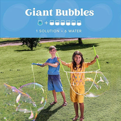 64oz Bubble Solution Refill 2-Pack Concentrate, Makes 5 Gallons, Compatible with Bubble Machines