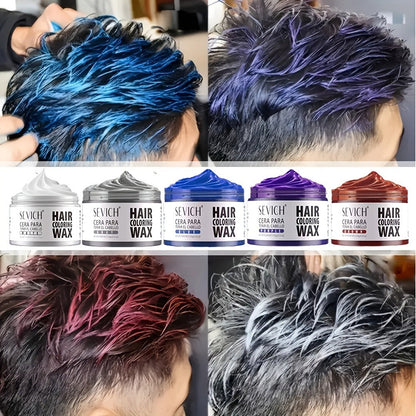Instant Color Hair Wax 10 Shades – Temporary Hair Dye Wax Strong Hold Styling for Parties, Cosplay, Festivals & Halloween, Easy Wash Out