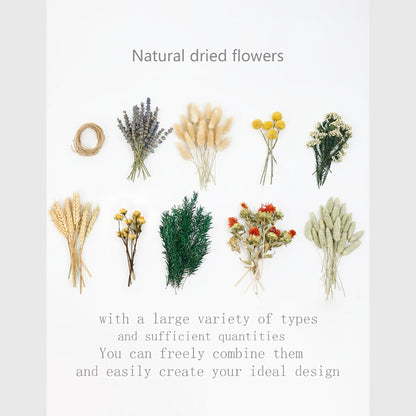 Dried Flower Bouquet with Pampas Grass - Boho Wedding Centerpiece Dried Floral Arrangement for Entryways, Bedrooms and Living Spaces