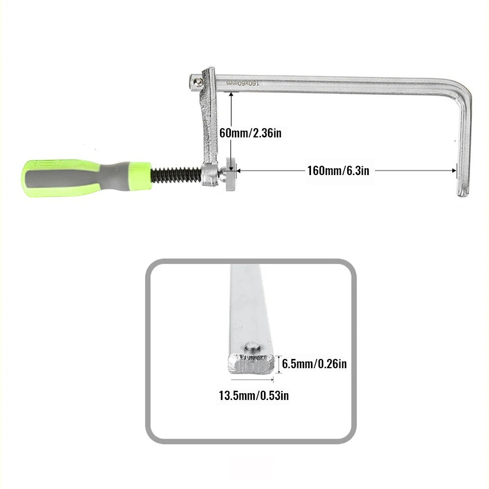 Track Saw Clamps 2pcs, Quick Adjust MFT Table Rail Clamps with Soft-Grip Handle, Compatible with Festool Track Saw Rail System