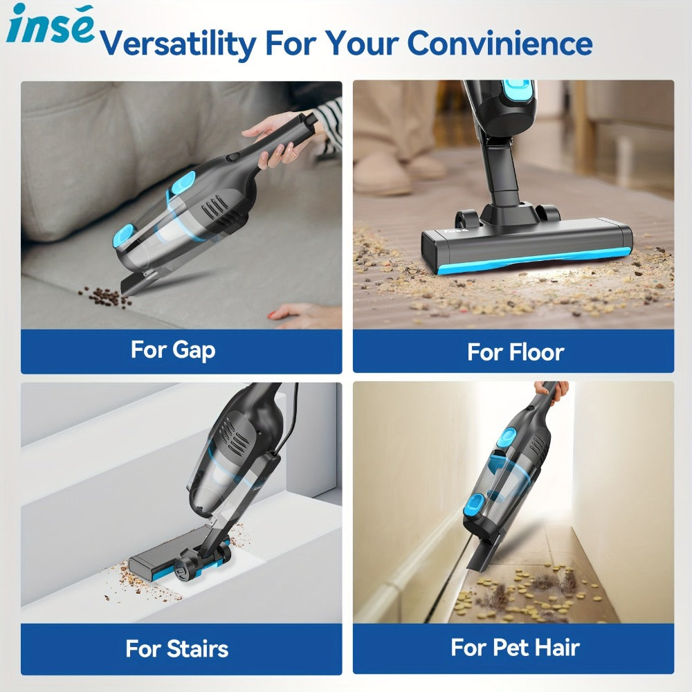 Cordless Stick Vacuum 30KPa 600W Motor 68oz Bagless Upright Vacuum Cleaner for House Car Hard Floor Carpet Pet Hair Multi-Color