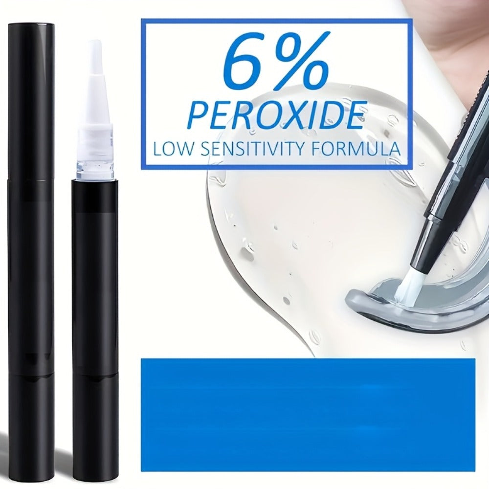 Black or White LED Teeth Whitening Mouthpiece Kit with Four Gel Pens, Shade Guide and 16-Minute Timer