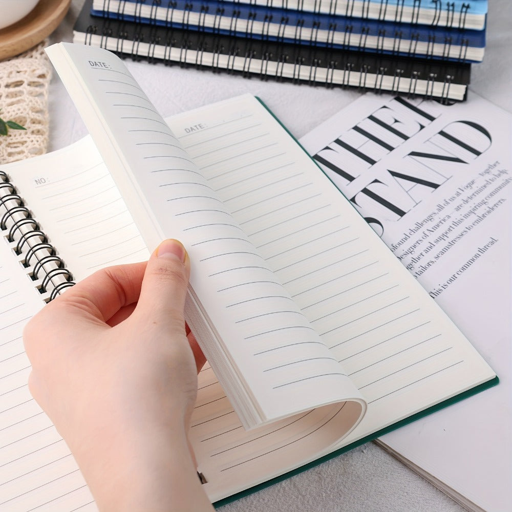 Spiral Notebooks 6 Pack Hardcover A5 Lined Journal College Ruled 480 Sheets 960 Pages No for Entryways, Bedrooms and Living Spaces