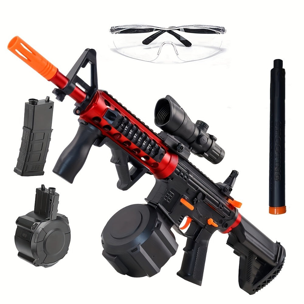 High-Performance Rechargeable Electric Splash Ball Toy Gun, USB Charge Portable Combat Outdoor Shooting Rifle for Kids Boys Teens