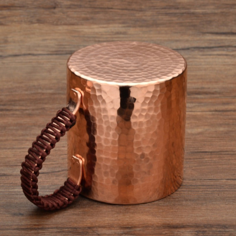 Moscow Mule Mug Hammered Copper 550ML – 100% Handcrafted Pure Solid Brass Cup with Rose Gold Finish | Heavy Gauge Traditional Cocktail Mug