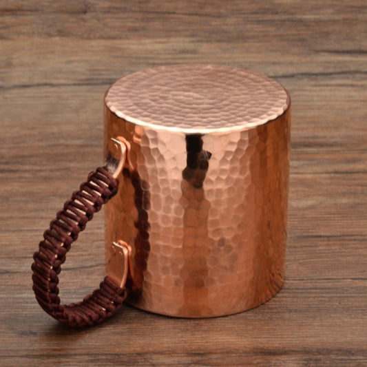 Moscow Mule Mug Hammered Copper 550ML – 100% Handcrafted Pure Solid Brass Cup with Rose Gold Finish | Heavy Gauge Traditional Cocktail Mug